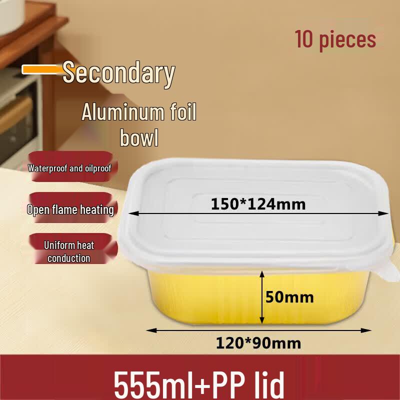 FATTBAO Disposable Aluminum Foil Food Containers with PP Lids