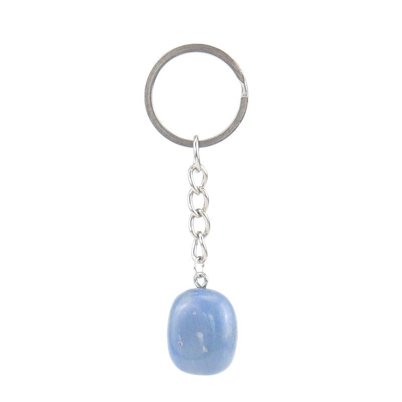Natural Stone Irregular Stone Agate Crystal Keychain Pendant Bag Buckle Key Chain K02