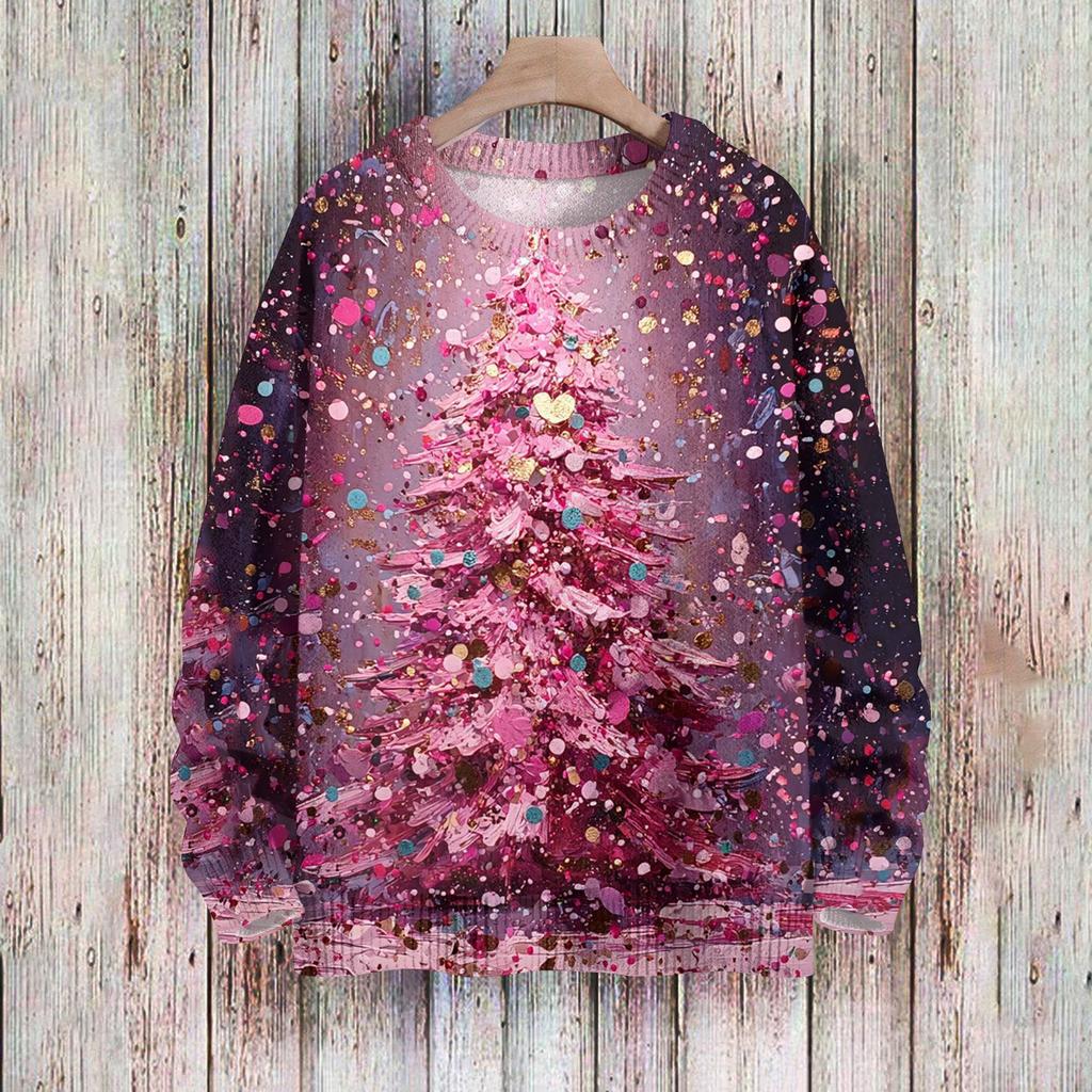 Christmas Sweatshirts For Women Knit Sweater Cute Shirt Fall Crewneck Pullover Tops