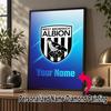 Custom Name West Bromwich Albion FC 5D Diamond Painting Personalized Full Drill Diamond Art Kit Gift