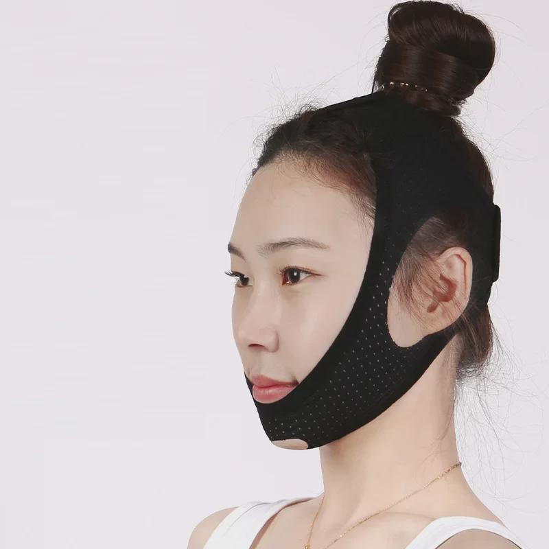Breathable Mesh V-Face Anti-Snoring Sleeping Mask with Chin Support for Mouth Breathing Correction
