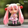 Hatsune Miku Figure Mini Character Ornaments Kawai Pink Green Hatsune Home desk Decoration Adult Toy