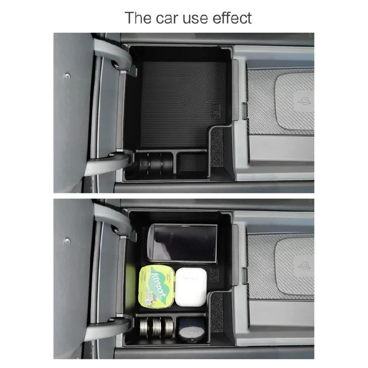 For KIA EV9 2024-2025 Dashboard Storage Tray Central Control Screen Rear Storage Pad Center Console Armrest Storage Case Tidying