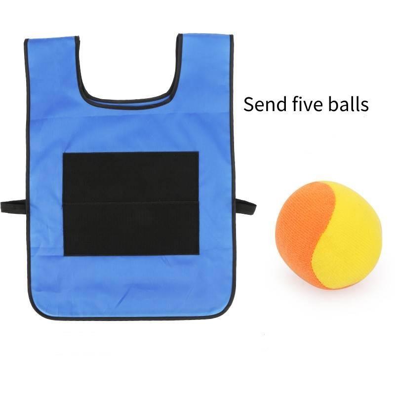 Children's Sticky Ball Vest Interactive Outdoor Toy For Kindergarten Parent-child Activities Orange
