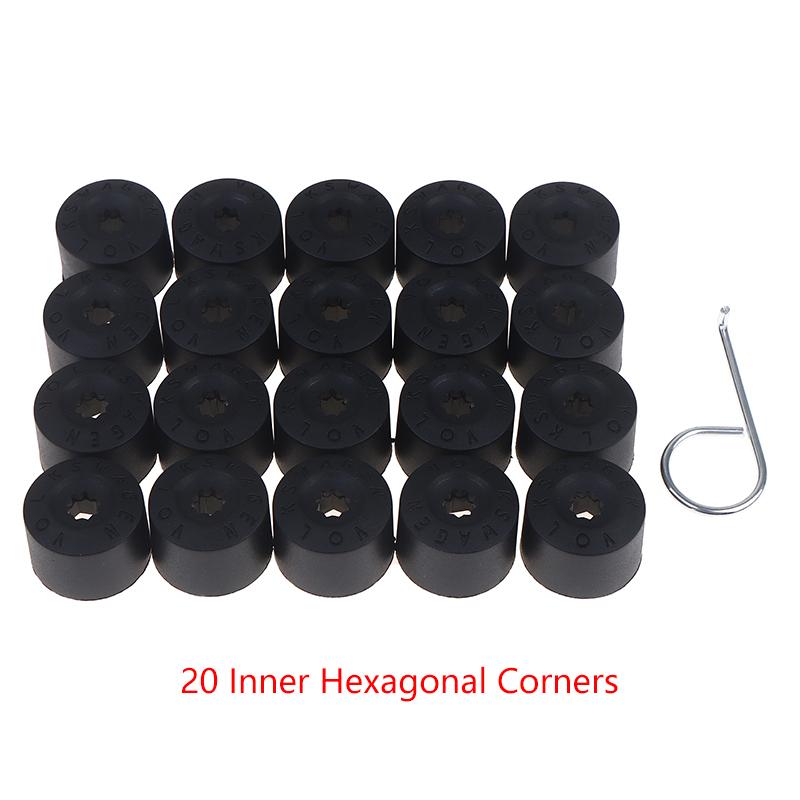 20Pcs Universal Car Wheel Hub Covers 17Mm Universal Wheel Lug Nut Cover Tire Nut Dust Cover Dust Proof Protector Car Accessories