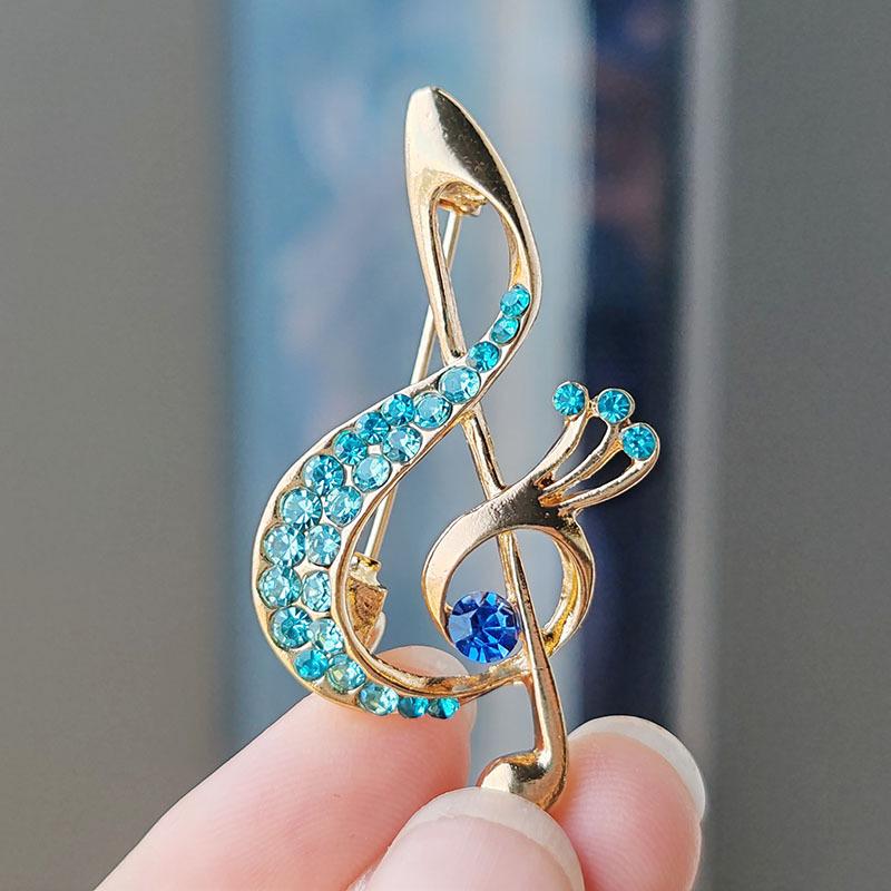 Creative Personality Beating Music Note Brooch Design Sense Suit Corsage Cardigan Accessories Exquisite Niche Pin Collar Pin Women