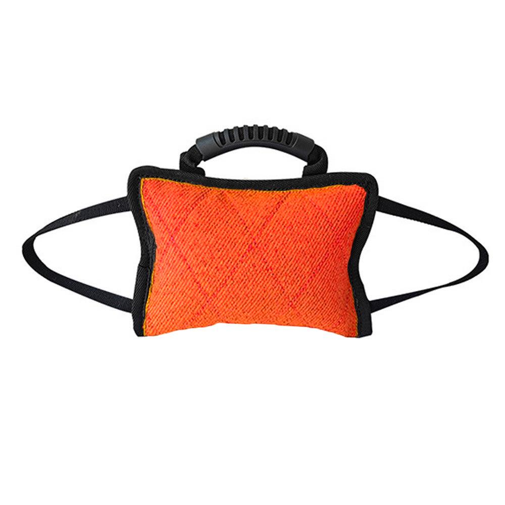 Strapazierfähiges Hunde Trainingsbeißkissen mit Köperjute und Beißstock