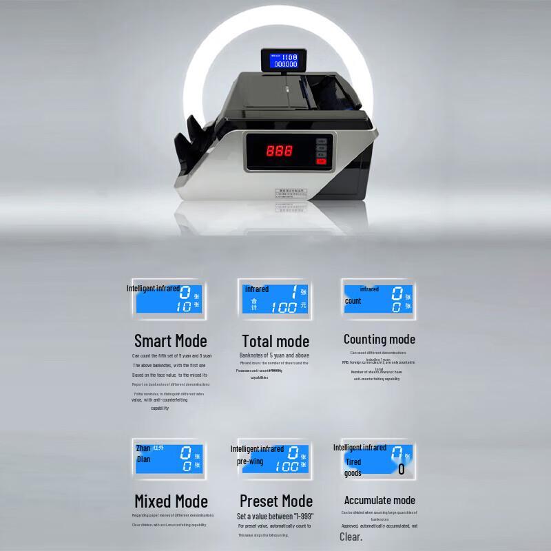 FLYER Dual Screen Money Counter & Detector CN plug (adapter included)