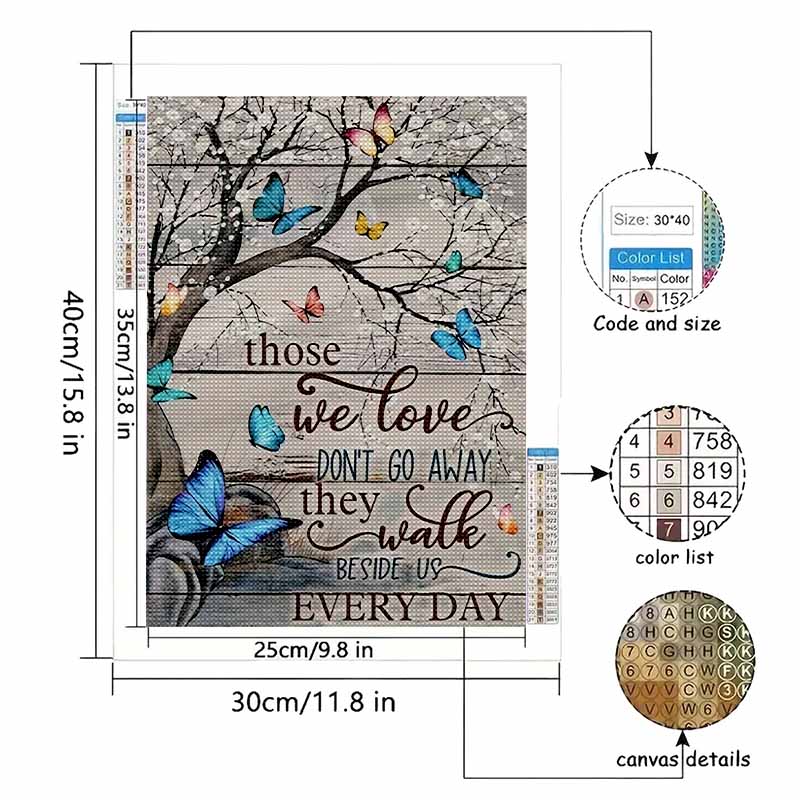 New Arrival 5D DIY Full Circle Diamond Painting "Tree Branch Butterfly" Embroidery Cross Stitch Home Decor Gift