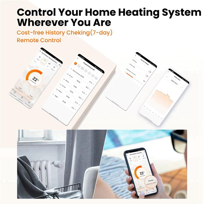The New Smart Radiator Thermostat, Programmable Temperature Controller Valve, Works With Alexa, TRV Thermostatic Radiator Valve