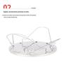 Foldable Stainless Steel 4-Slice Toaster Rack for Outdoor Camping and Picnic Barbecues