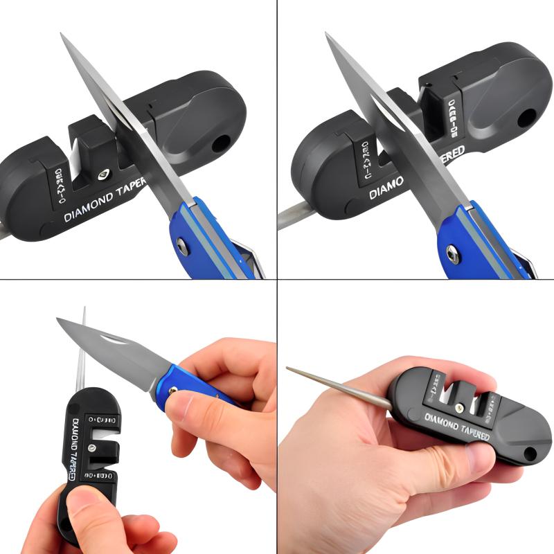 1pc Ambidextrous Lightweight Portable Metal Tungsten Ceramic Carbide Knife For Outdoor