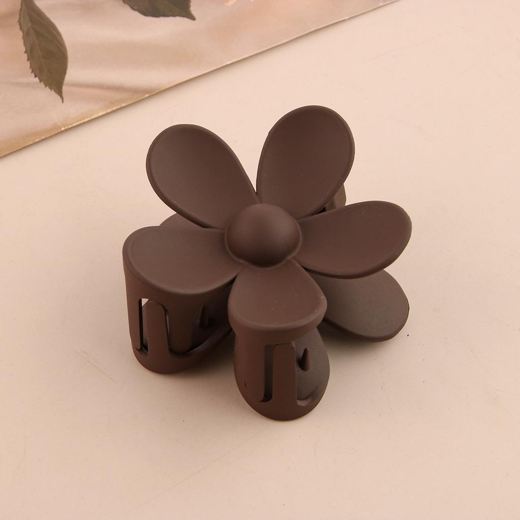 Large Size 7cm Fashion Flower Hair Claws Colourful Ponytail Hair Accessories Matte Hair Claw Clips For Women Girls