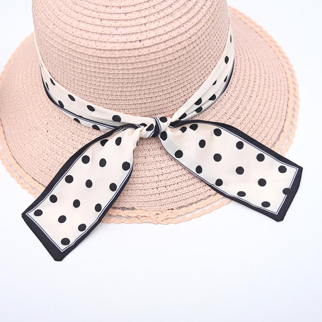 Hat for Women Summer Ribbon Sun Protection Sun Shading Hat Outdoor UV Protection Sun Hat Beach Hat Grass Hat