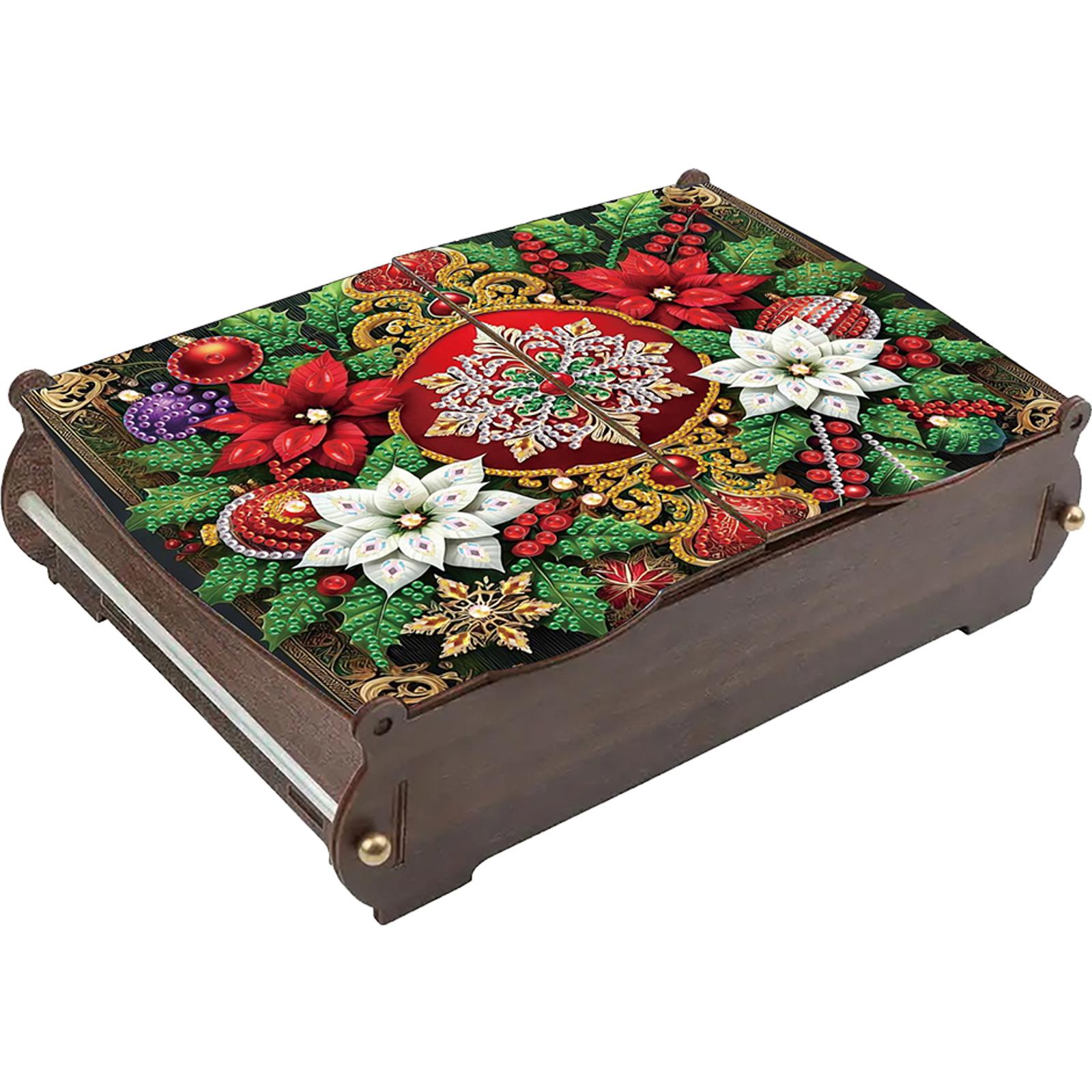 

5D DIY Diamond Art Colored Pattern Wood Case Partial Drill Crystal Mosaic Storage Container for Home Car Desk Decoration Craft