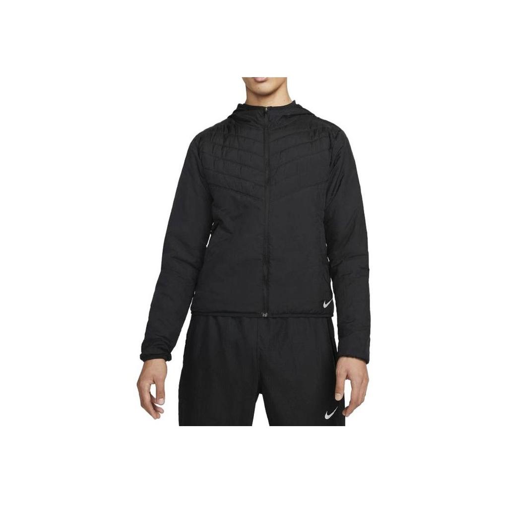 Nike Logo Print Zip-Up Hooded Jacket Men Outerwear Black DJ0570-010