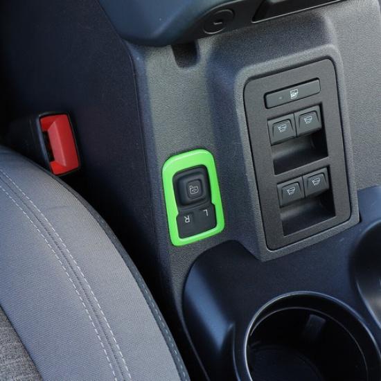 ABS Rearview Mirror Button Adjust Decor Cover Trim For Ford Bronco Light Green