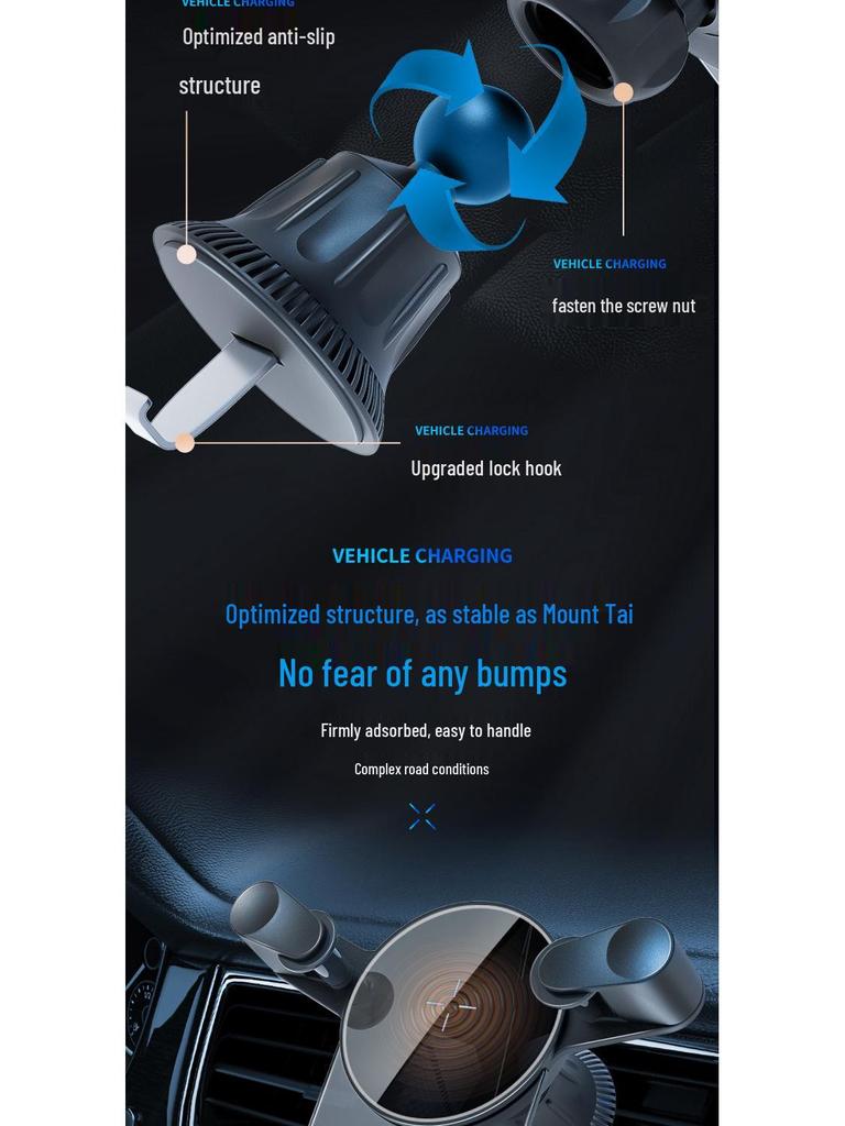 15W bezdrátová nabíječka a držák do auta na telefon