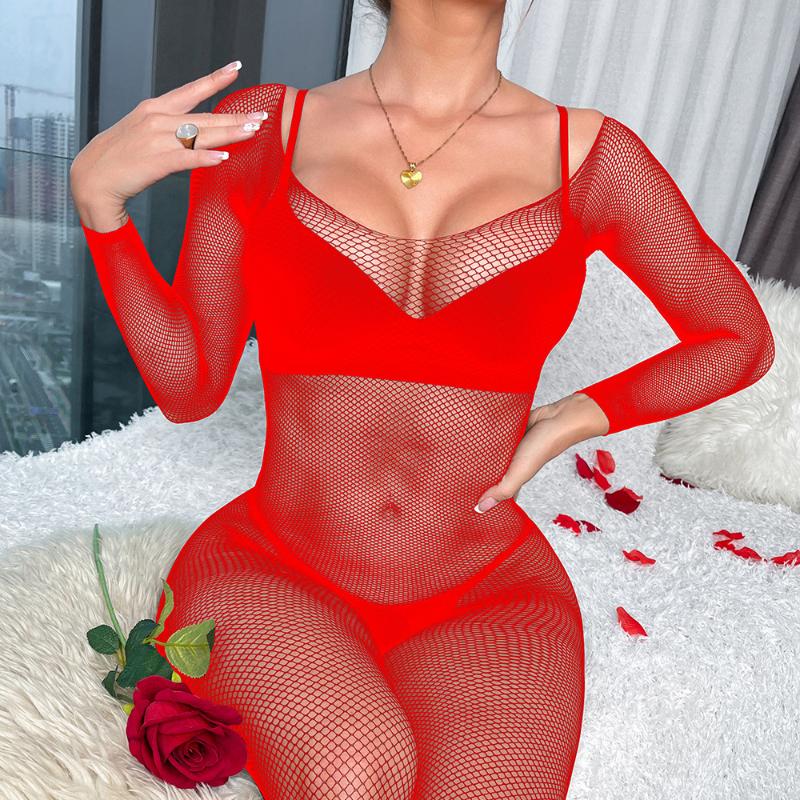 Women See Through Jumpsuit Mesh Open Crotch Seductive Underwear Sexy Transparent Erotic Costume Tights Bodystockings Clubwear