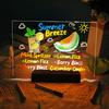 LED Light-Up Message Board Rechargeable Acrylic Memo Board for Kids Erasable Glowing Planner & Drawing Tablet