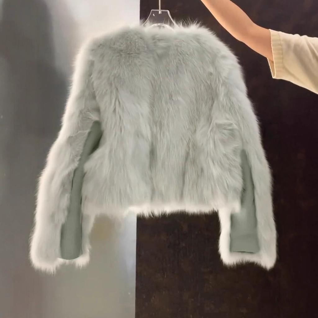 European and American Bestseller Merard Hardware Fur Jacket for Women, Autumn and Winter New Elegant Socialite Short Jacket