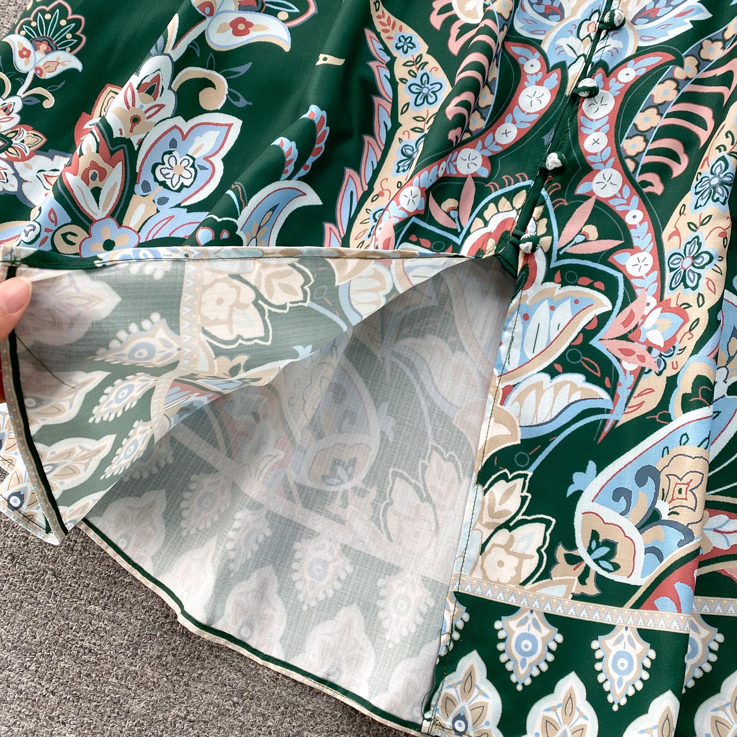 Весеннее вечернее платье с французским принтом для женщин — фото 6