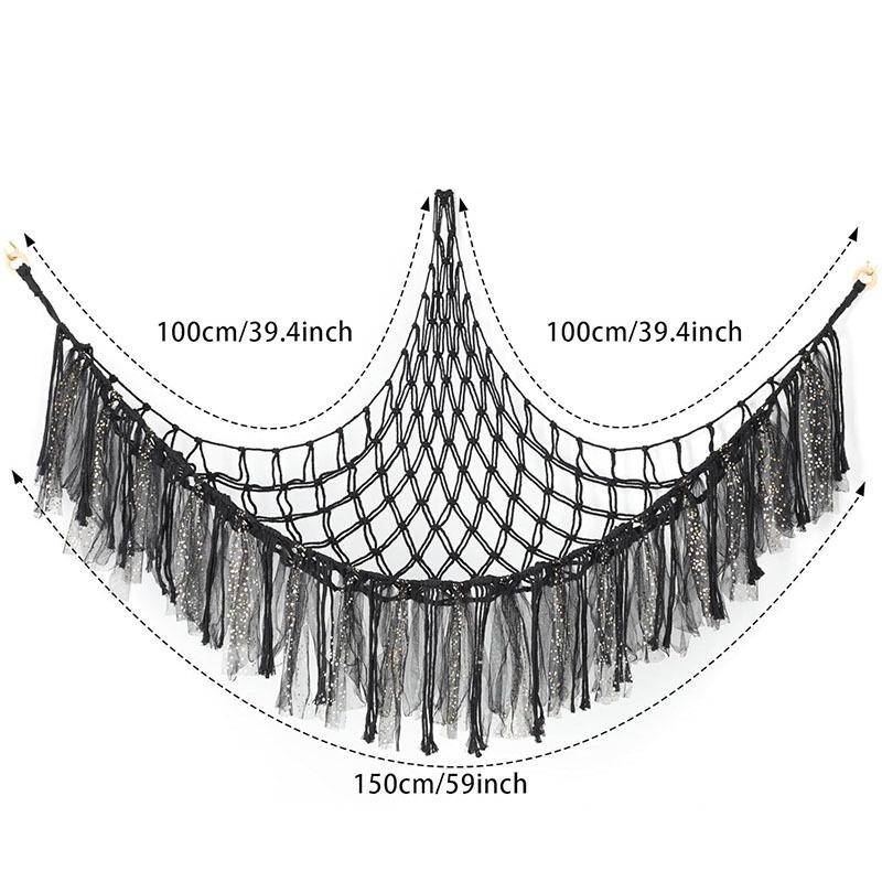 1PC Streamer Triangular Toy Mesh Pocket, Toy Storage Hammock, Bedroom Corner Toy Doll Storage Net