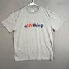 aNYthing NY Mens Medium Gray Cotton Short Sleeve Graphic Tee Shirt