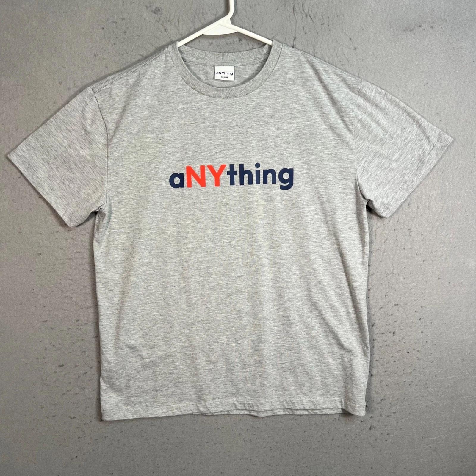 aNYthing NY Mens Medium Gray Cotton Short Sleeve Graphic Tee Shirt 3XL