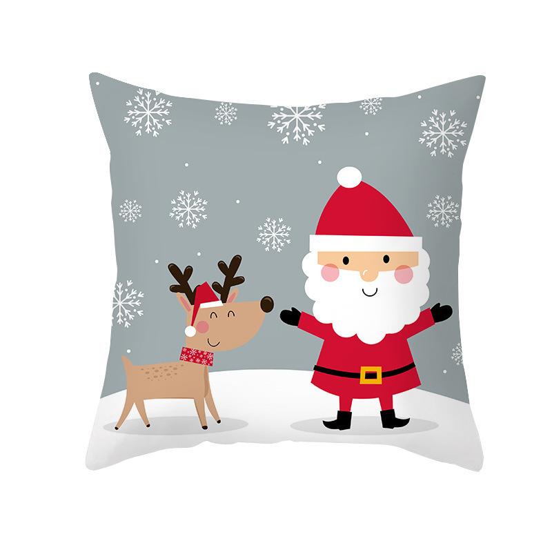 Happy New Year Merry Christmas Pillow Cover Case Home Living Room Sofa Backrest Bedding for Home