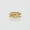 ahjeong AHJ Rough Texture Double Ring. Gold