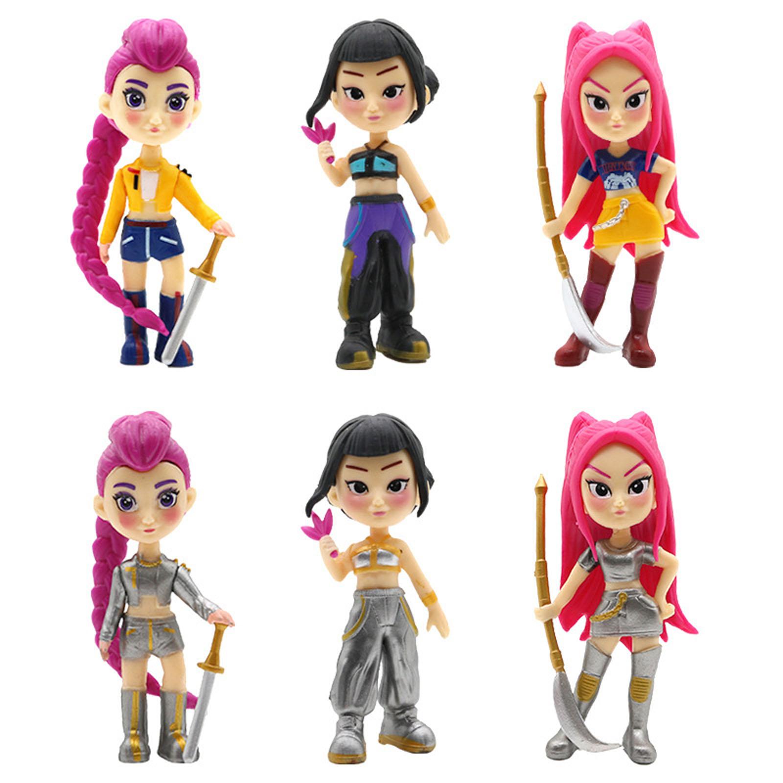 

6-piece Doll Set, 4-inch Cute PVC Dolls, Fan Gift, Children s Gift, Home Decor One Size