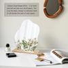 Irregular Aesthetic Vanity Mirror Frameless, Decorative Desk Tabletop Acrylic Mirrors with Wooden Stand for Living Room, Bedroom, and Minimal Spaces