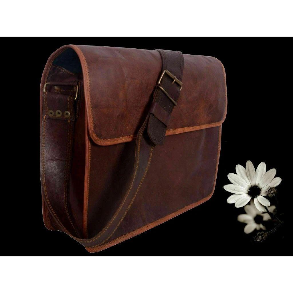 Men's Amazing Leather Messenger Shoulder School Satchel Laptop Briefcase Bag