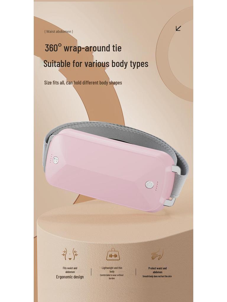 Portable Hot Compress & Vibration Massage Belt for Abdomen & Waist Slimming