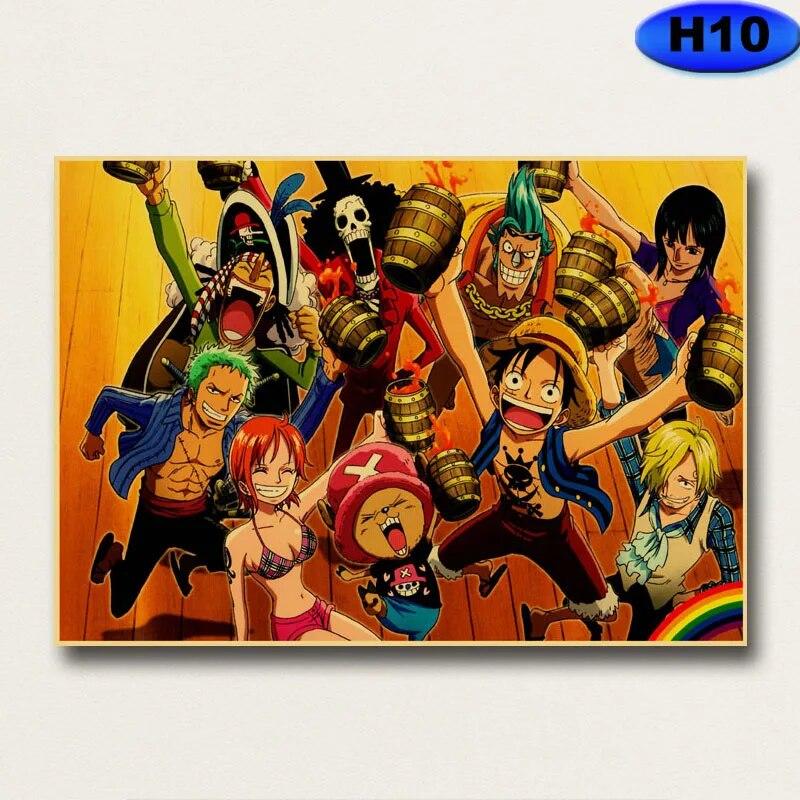 Poster clasic Anime Autocolant de perete Postere și imprimeuri din hârtie retro Kraft Decor Anime Sufragerie Bar Cafenea Poster Decor