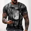 Neues Sommer-T-Shirt für Herren: Modisches, schlichtes Muster, bedrucktes Oberteil