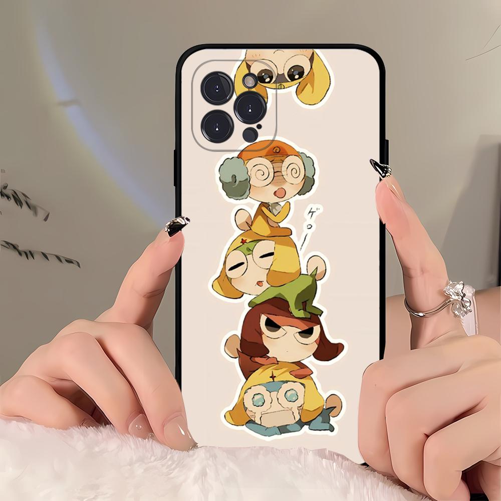 Cartoon Keroro Gunsou Frog  Phone Case For iPhone 16 15 14 11 12 13 Mini Pro XS Max Cover 6 7 8 Plus X Funda Shell