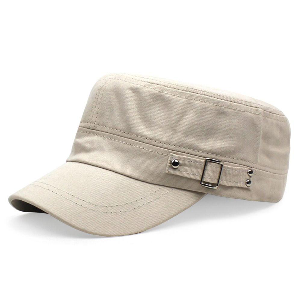 Spring Summer Anti-UV Baseball Cap Breathable Casual Flat Top Cap Adjustable Outdoor Sun Hat Men