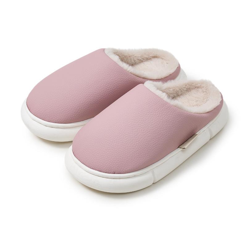 Excellent Windproof and Splash-proof Cotton Slippers Men's Winter Thick Bottom Warm Couple Home Indoor Non-slip Women