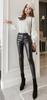 Syvent Sexy PU Leather Skinny Slim Straight Warm Fleece-Lined Pants, Fit, Fit, Fit, Simple, Classic, Casual,