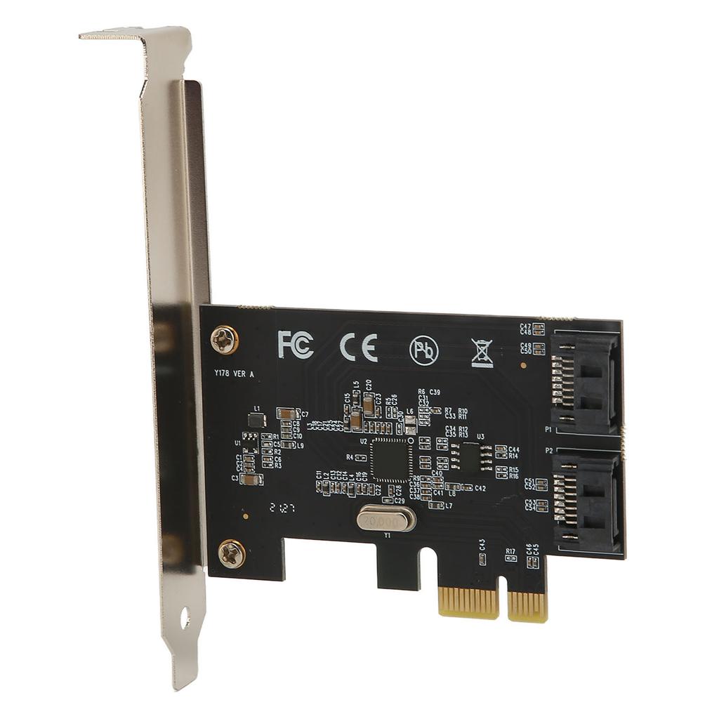 PCIe SATA 3.0 Controller Card 2 Port PCIe to SATA III 6Gbps Support IDE AHCI Interface PCIe to SATA Adapter Card