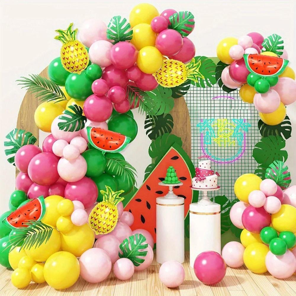 Fruit Theme Ballon Arch Kit Multicolor Latex Decorative Ballon Set Strawberry Lemon Watermelon Pineapple Party Balloons Shower