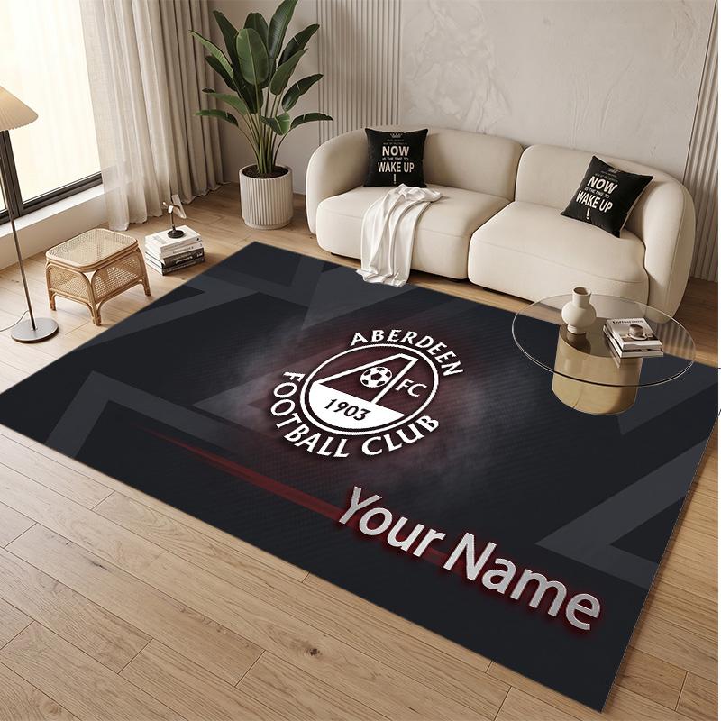 Personalized Crystal Velvet Carpet Aberdeen FC Pattern Non Slip Floor Rug