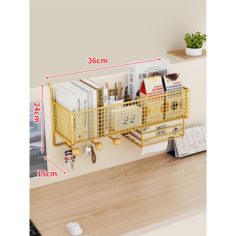 Cesto Portaoggetti da Appendere alla Scrivania Organizer Multifunzione per Cubicolo Ufficio Tavolo da Dormitorio Scaffale da Parete con Ganci