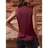 Women's Spring and Summer Sleeveless Satin Shirt Pleated Vest New Sexy Shirt