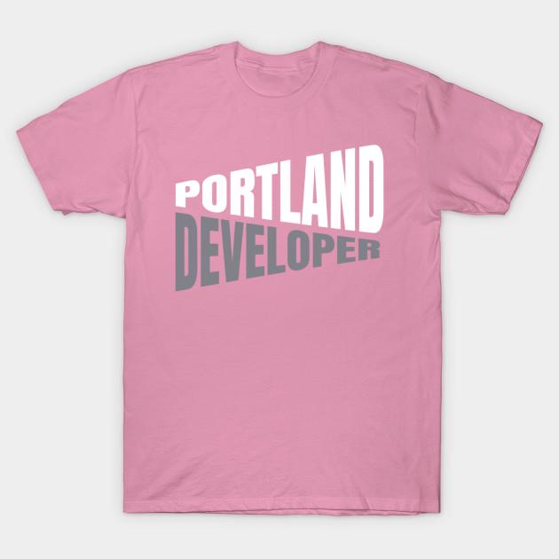 T Shirt Women Portland Developer Shirt For Men And Women Harajuku Print Kawaii Tshirt Summer Short Sleeve Female T-Shirt Top Tee