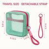 Kleine Netz-Strandtasche Klare Kosmetiktasche mit abnehmbarem Handgelenkband Reise-Organizer für Sonnencreme Schlüssel Kabel