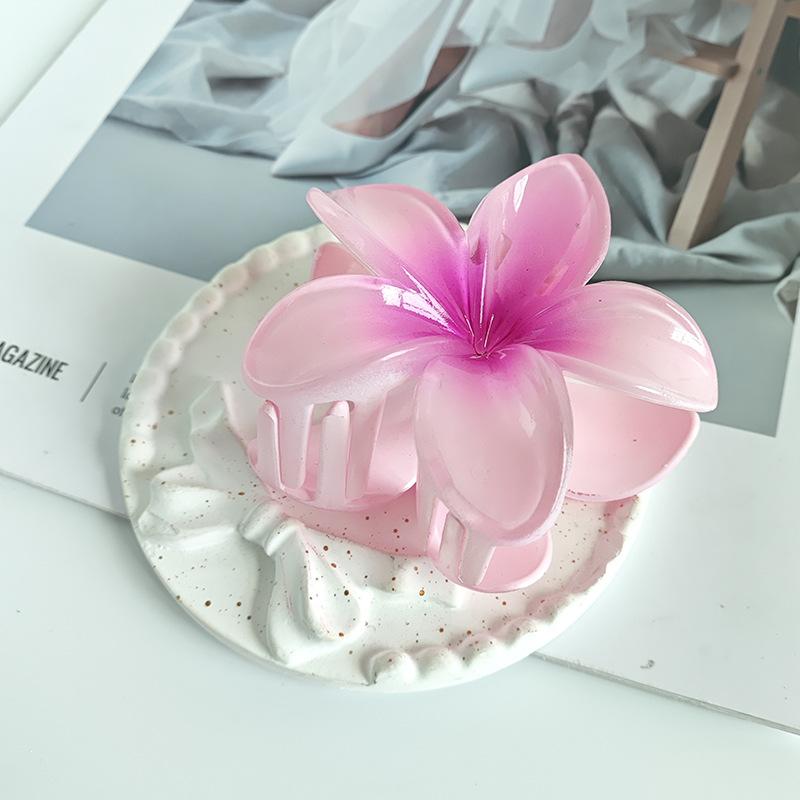 Red Flower Hair Clips For Women Trendy Sweet Hair Claws Crab Clamp Barrettes Mujer Hawaiian Headwear Girls Hair Accessories