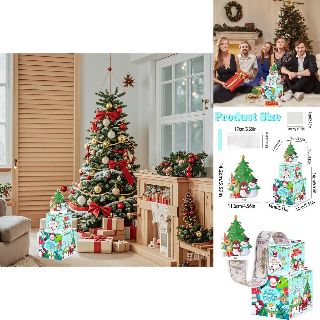 Weihnachtsgeschenkbox aus Kartonmaterial für Feiertags-Partydeko und Überraschungen